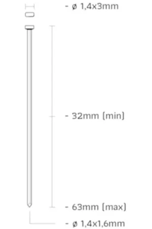 AFWERKNAGELS RVS, 16GA, 1,6 MM LENGTE 32 MM (2500) - Hoog gewaardeerd
