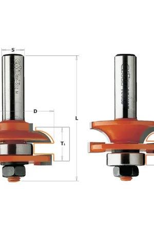 CMT Frezen HW Profiel- en Contraprofielfreesset Profiel C (met lager) D=44.4 S=12 | Dagdeal