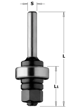 Populair - CMT 924.120.10 Spindel met lager lang schacht 12 mm