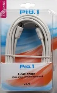 Bestel nu - Enzo Pro-1 Coax snoer compleet standaard 7.5 meter - 9291408