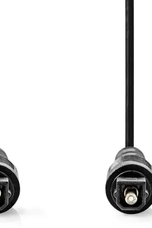 Beperkte voorraad | Nedis Optische Audiokabel TosLink Male TosLink Male 5.00 m Rond PVC Zwart Label - CAGL25000BK50
