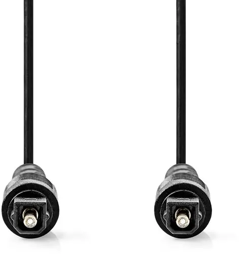 Beperkte voorraad | Nedis Optische Audiokabel TosLink Male TosLink Male 5.00 m Rond PVC Zwart Label - CAGL25000BK50