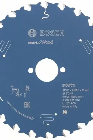 Aanbieding | Bosch Accessoires Cirkelzaagblad expert for Wood 180x30x2.6/1.6x24 T - 2608644032