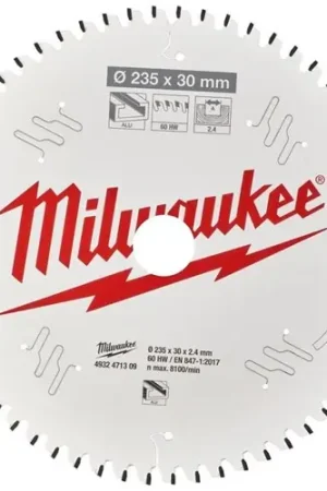 Actie | Milwaukee Accessoires Cirkelzaagblad P Alu235x30x2,4x60TF neg. - 4932471309