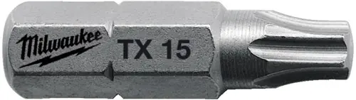 Dagdeal | Milwaukee Accessoires Schroefbit TX 15, 25 mm 25 stuks - 4932399595