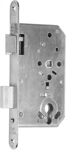 Alleen deze week | Nemef 1769/35,36 Paniekdeurslot DM65mm PC72mm doorgaand voorplaat RVS 24x235mm afgerond staal vernikkelde dag- en nachtschoot 2 toers DR 4 - 9176935652