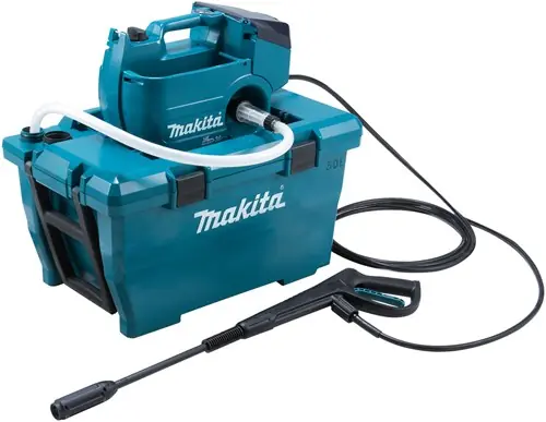Zojuist toegevoegd - Makita DHW080PT2 LXT 2x18 V Hogedrukreiniger 80bar 2 x 5.0 Ah accu + duo snellader In koffer