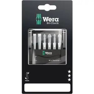 Aanbieding - Wera Bit-Check 6 Universal 1 ZB bit set 6 delig 05073635001