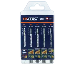 Actieprijs | Rotec decoupeerzaagbladen-set, 25-dlg. (5x5), type ‘520‘ tbv hout