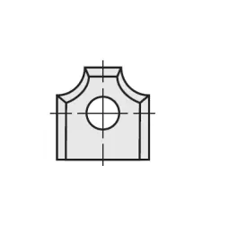 RStools profielmes 12 x 13 x 2 mm. R= 2º KCR08 (10 stuks) geschikt voor zacht-/hardhout | Klaar voor verzending